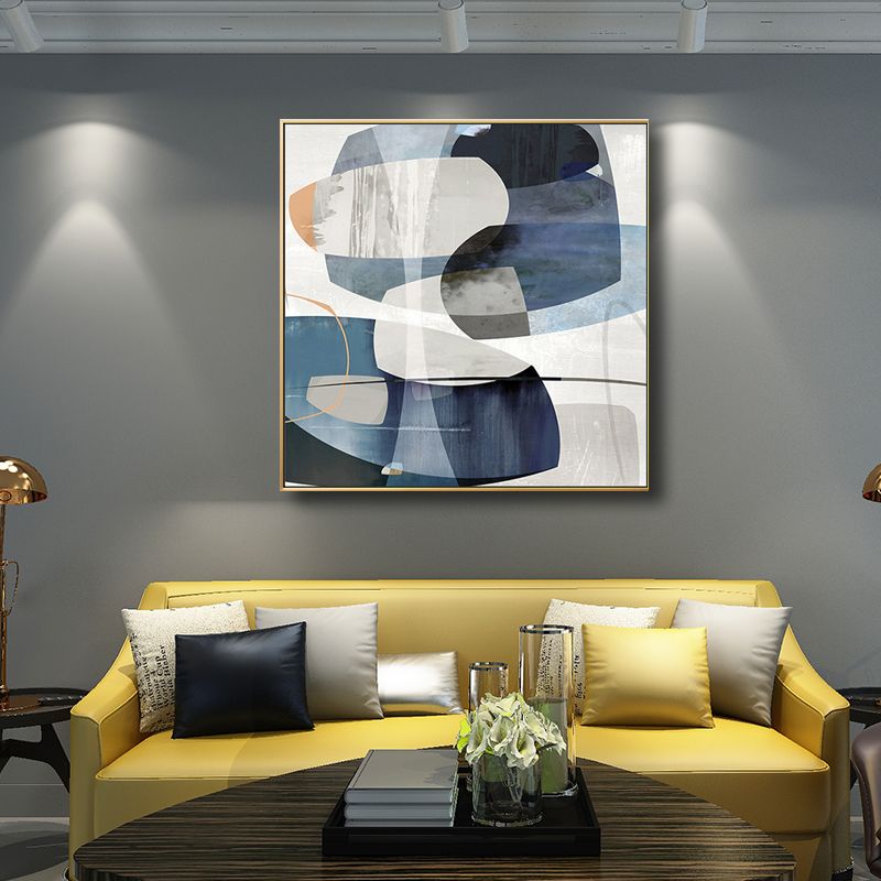 Textured Fabulous Abstract Art Canvas Scandinavian Painting for Bathroom, Multiple Sizes