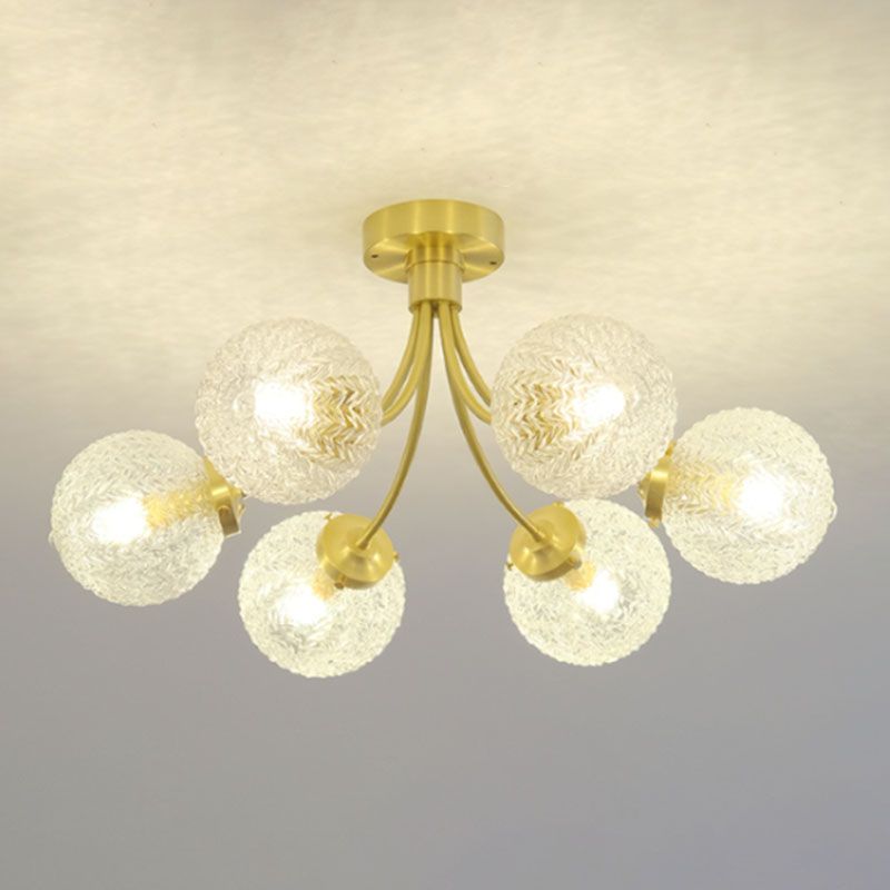 American Style Ceiling Light Ball Shape Shade Ceiling Lamp for Bedroom