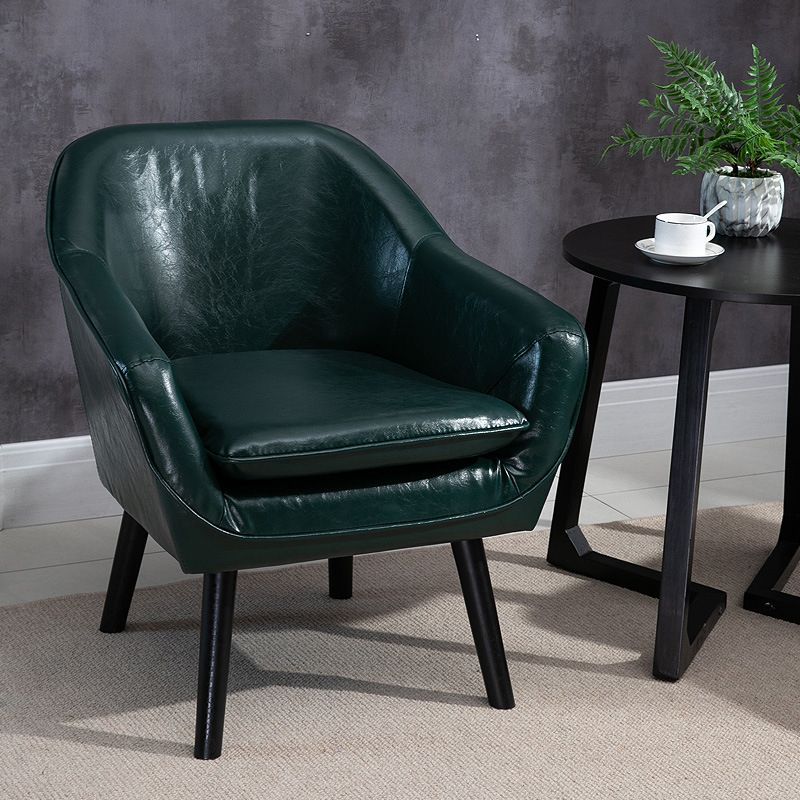 Contemporary Accent Armchair Arms Included Barrel Accent Chair