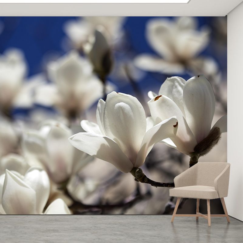 Contemporary Magnolia Wall Mural Moisture Decorative Eco-friendly for Home Decor