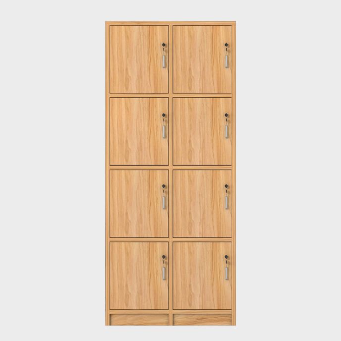 Light Wood Finish Contemporary Storage Cabinet Engineered Wood Indoor Cabinet