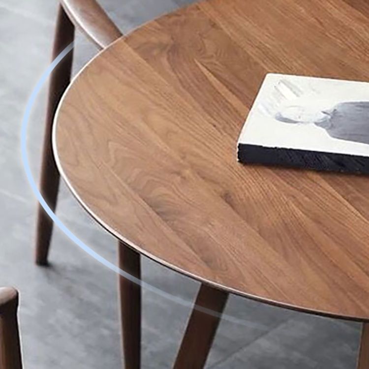 Round Solid Wood Dining Table Set 1/4/5 Pieces Dining Set for Kitchen