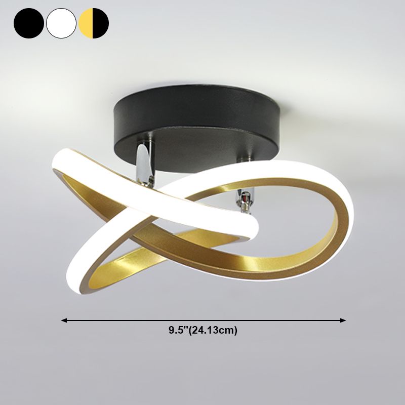 Lámpara de techo LED minimalista Lámpara de montaje en techo en espiral