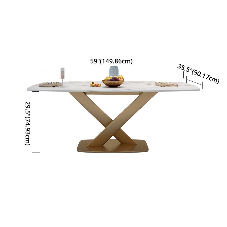 Kitchen Contemporary Sintered Stone Top Dinette Set with Pedestal Base Dining Room Furniture