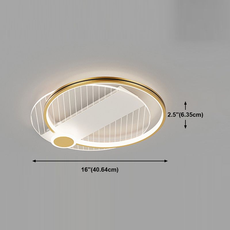 Geometrical Flush Mount Ceiling Lamp Metal Modern LED Ceiling Light Fixture for Bedroom