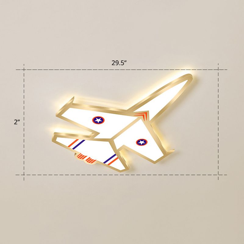 Ultradelgado avión LED luces incrustadas dibujos animados acrílico luces de techo para habitaciones infantiles