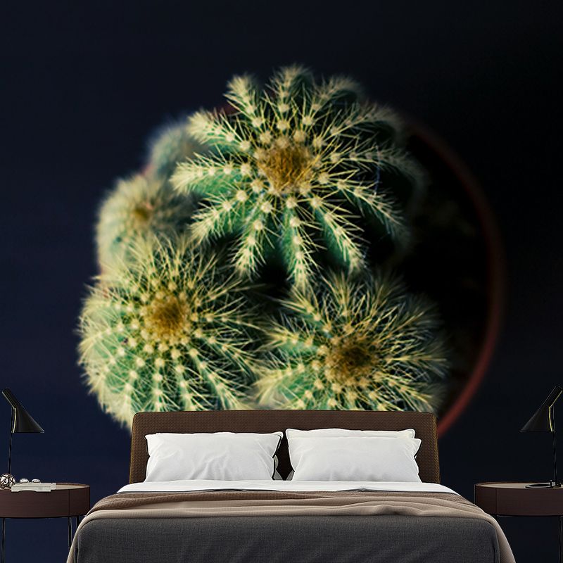 Cactus Plant Mural Contemporary Home Decor for Sitting Room, Water Resistant