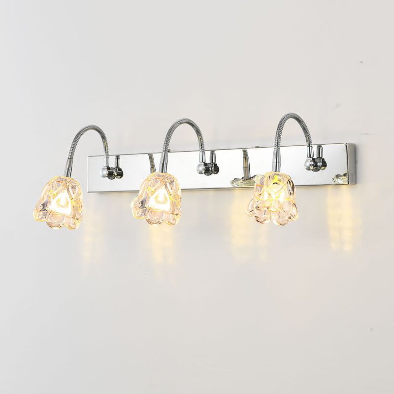Metal Geometric Bath Light Contemporary Style Multi Lights Vanity Sconce