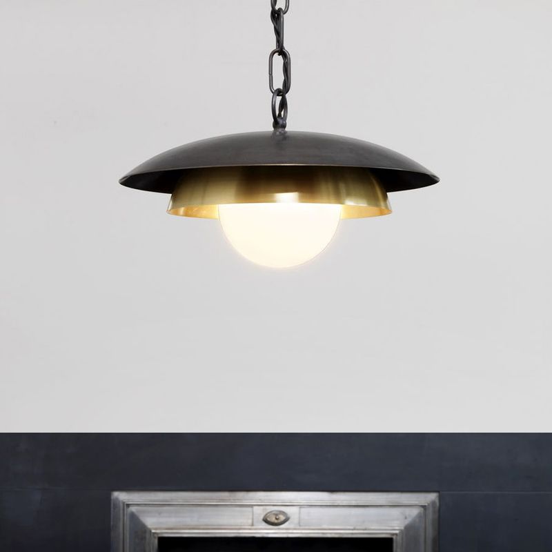 Plafonnage à balle en métal Contemporain 1 tête en laiton suspendu luminaire pour porche
