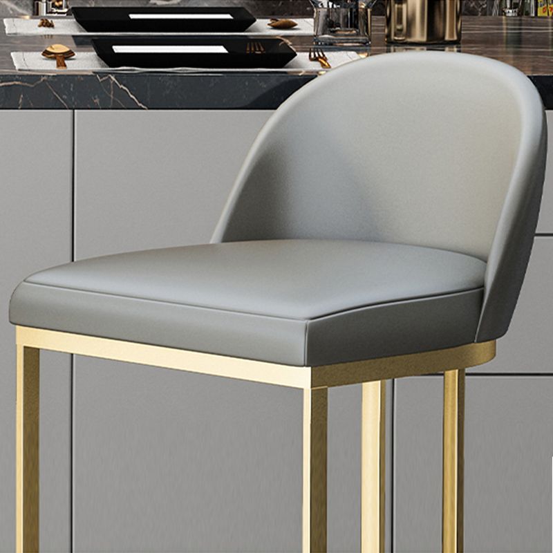 Moderner Barhocker mit Schlitten, Metallbeinen, Lederschalensitz, Barhocker für die Küche