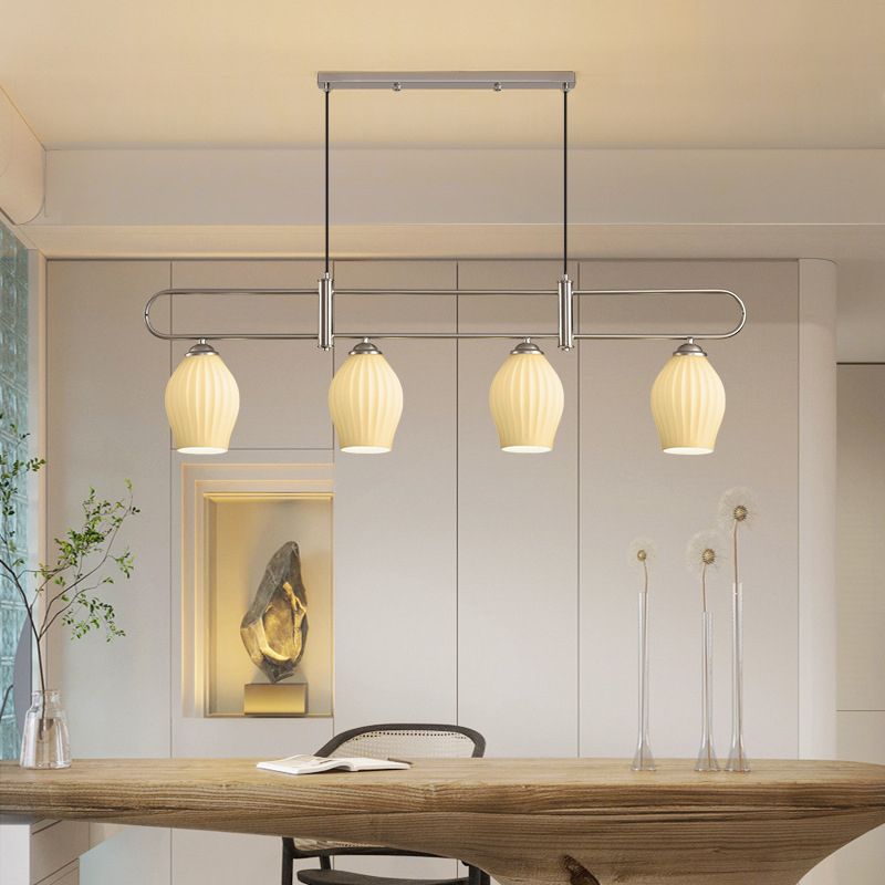 Modern Style Bell Shade Island Pendants Glass Pendant Lights for Dining Room
