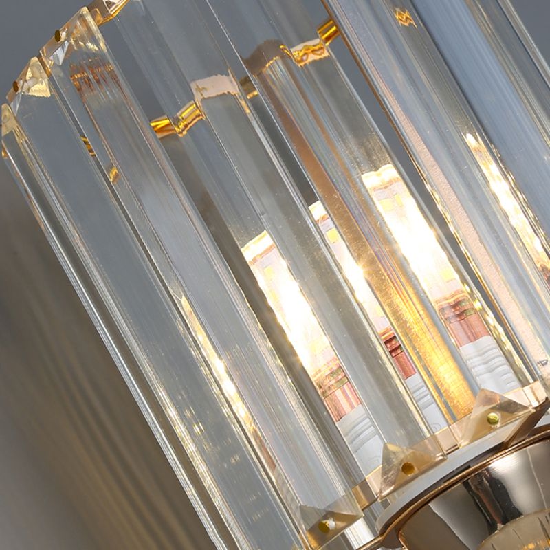 Luz de pared de cristal contemporánea Luz de apliques de 1 luz para dormitorio