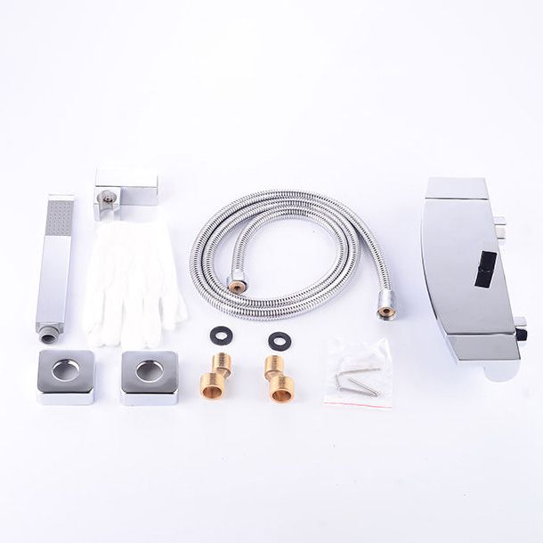 Wall Mount Tub Faucet One Handle Waterfall Tub Spout Trim with Knob