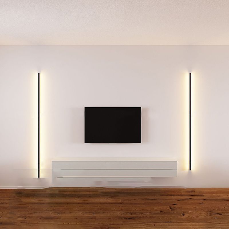 Moderner Stil schwarzer Wandleuchte gerade Aluminium LED -Wandleuchte für Schlafzimmer