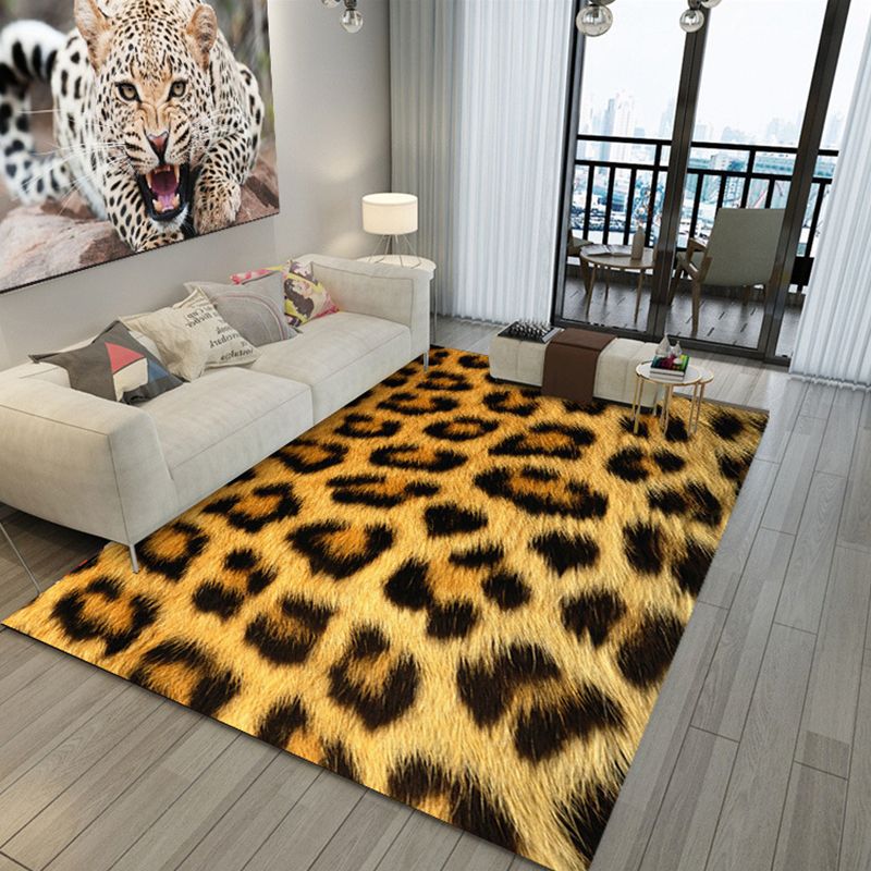 Tapis de salon tendance, multicolore, imprimé peau d'animal, antidérapant, facile d'entretien, pour l'intérieur