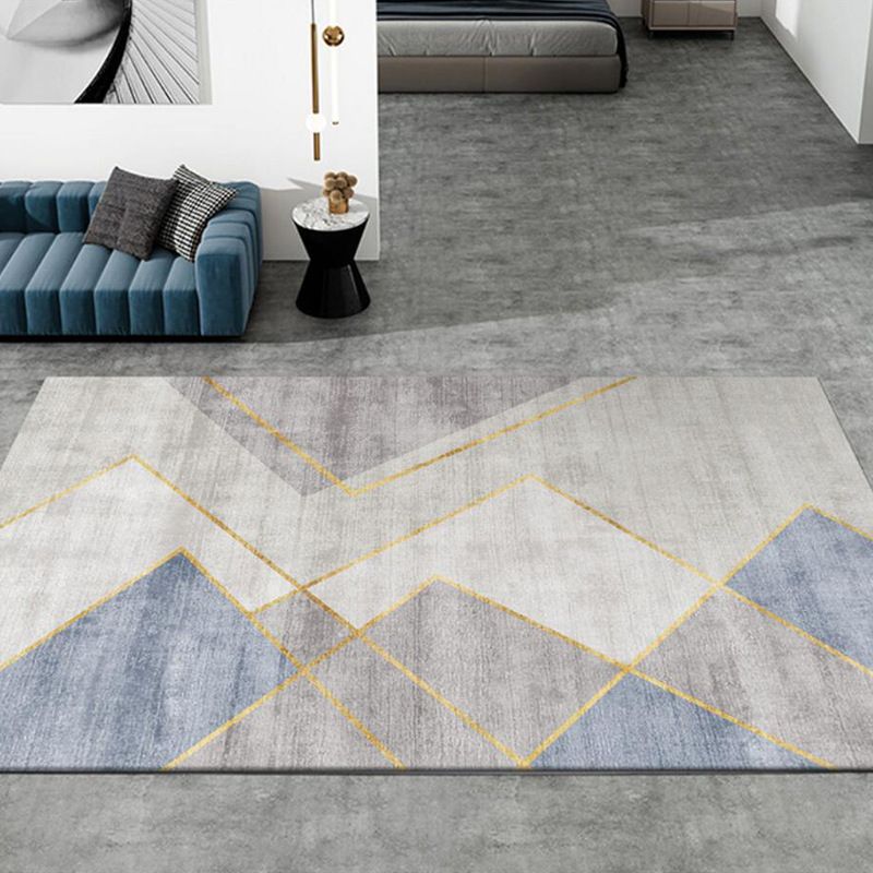 Modern Carpet Polyester Graphic Carpet Washable Carpet for Home Decor