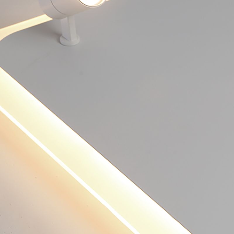 White Flush Mount Ceiling Light LED Ceiling Lamp Fixture with Spotlights for Bedroom