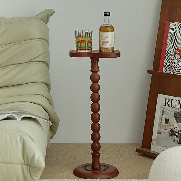 Traditional Wood End Table Sled Black/Brown Side End Snack Table
