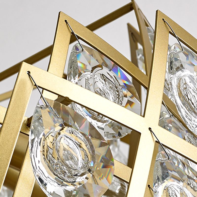 Accesorio de lámpara de lámpara de metal posmoderno lámpara de araña de oro para sala de estar