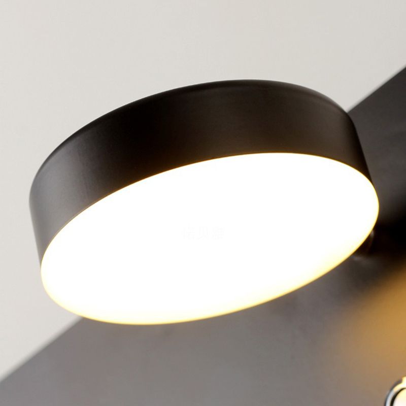 Bedside Reading Wall Light Rotatable Nordic LED Sconce with Shelf and USB Charging Port