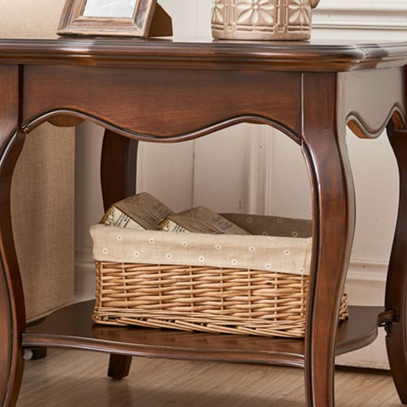 Traditional Square End Table 4 Legs Sofa Side End Table for Living Room