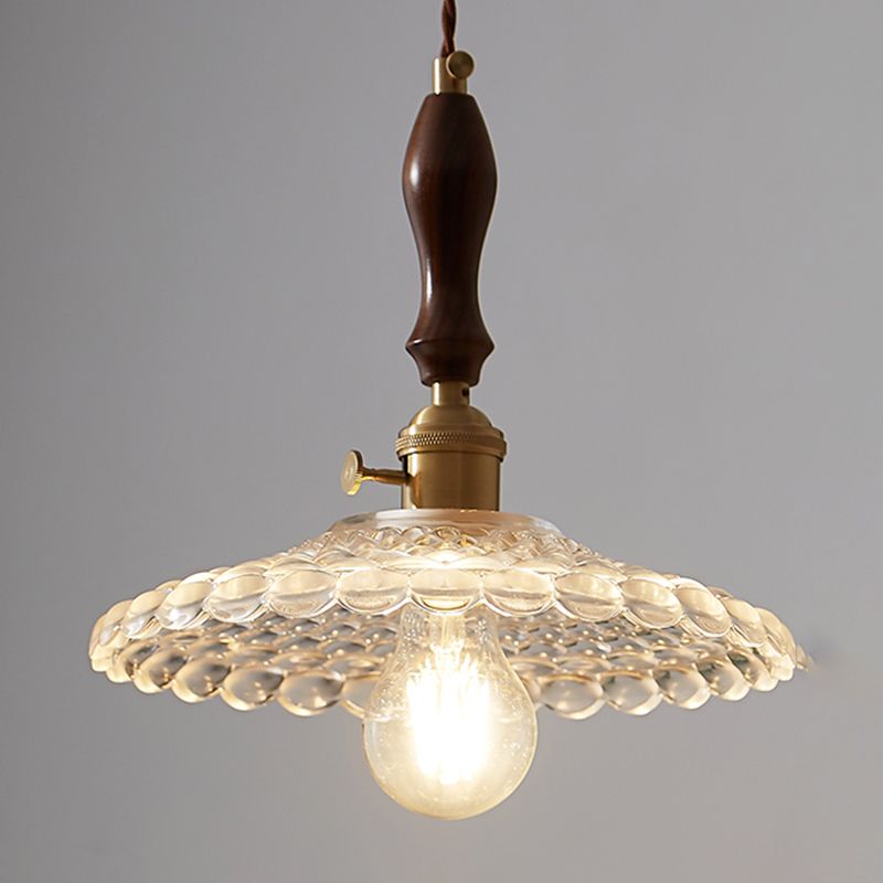 Coppa di vetro Copertura Ombra appeso Luci sospese in stile industriale 1 lampada appesa alla luce per camera da letto