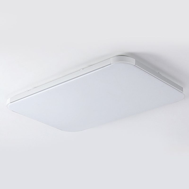 Geometric Flush Mount Contemporary Metal Flush Ceiling Light Fixture in White