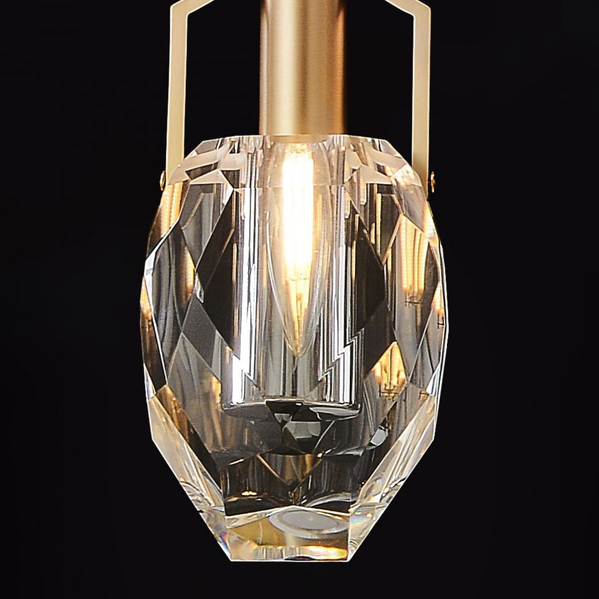 Crystal Geométric Pendant Light Modern Model Affigie Simplicité Légères suspendues 1 Lumière