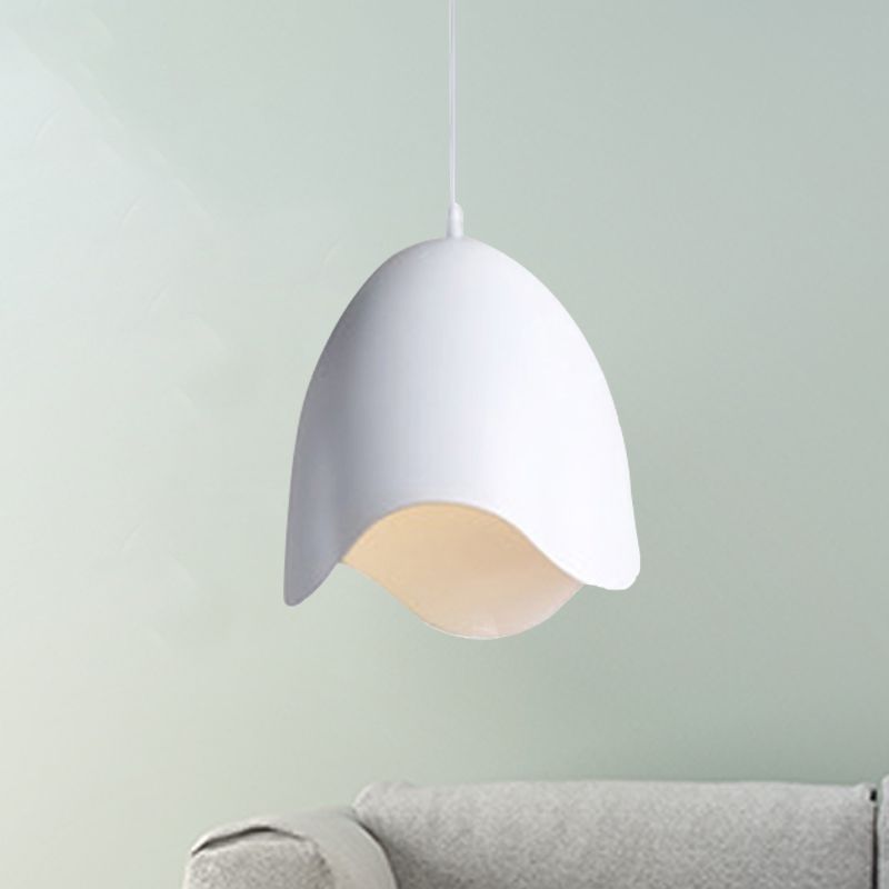 Glockendecke Anhänger Leichtes Macaron Metal 9,5 "/12" Dia 1 Hellrosa/Weiß/Blau -Hanglampen -Kit