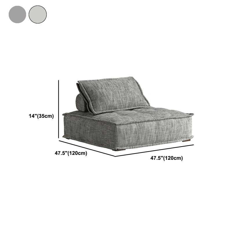 Contemporary Pillows Standard Armless Linen Stationary Seating