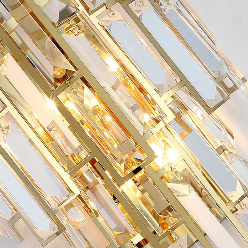Crystal Geometric Shape Wall Sconce Modern Style 2 Lights Wall Light Fixture