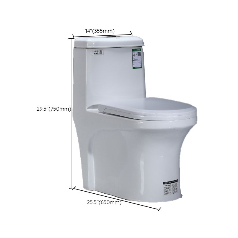 Modern Floor Mount Flush Toilet 1-Piece Urine Toilet with Seat for Washroom