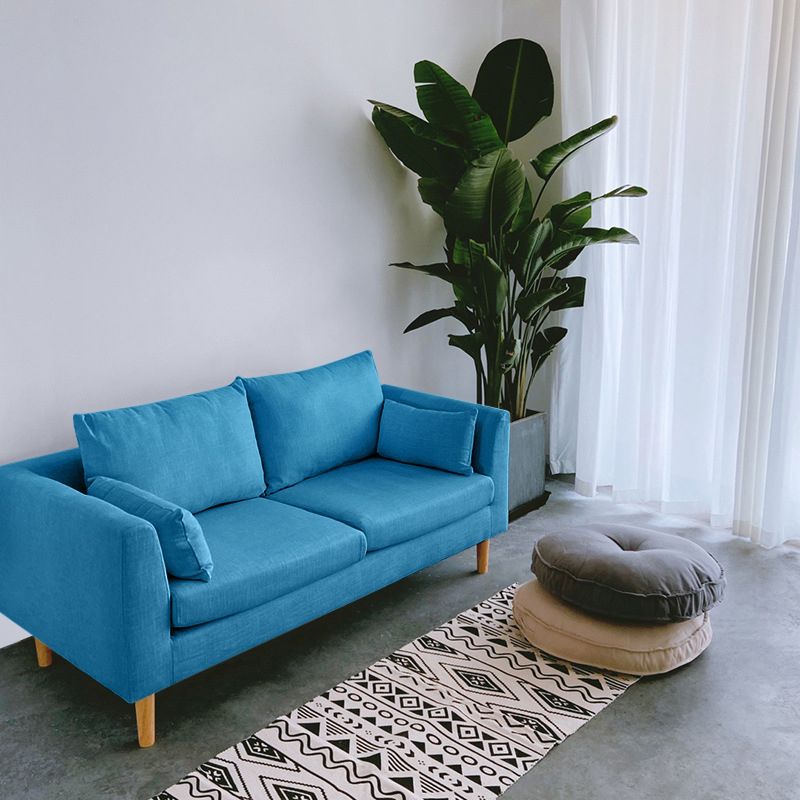 Modern Style Square Armrest Sponge Cushion Multicolor Choice Cloth Art Sofa