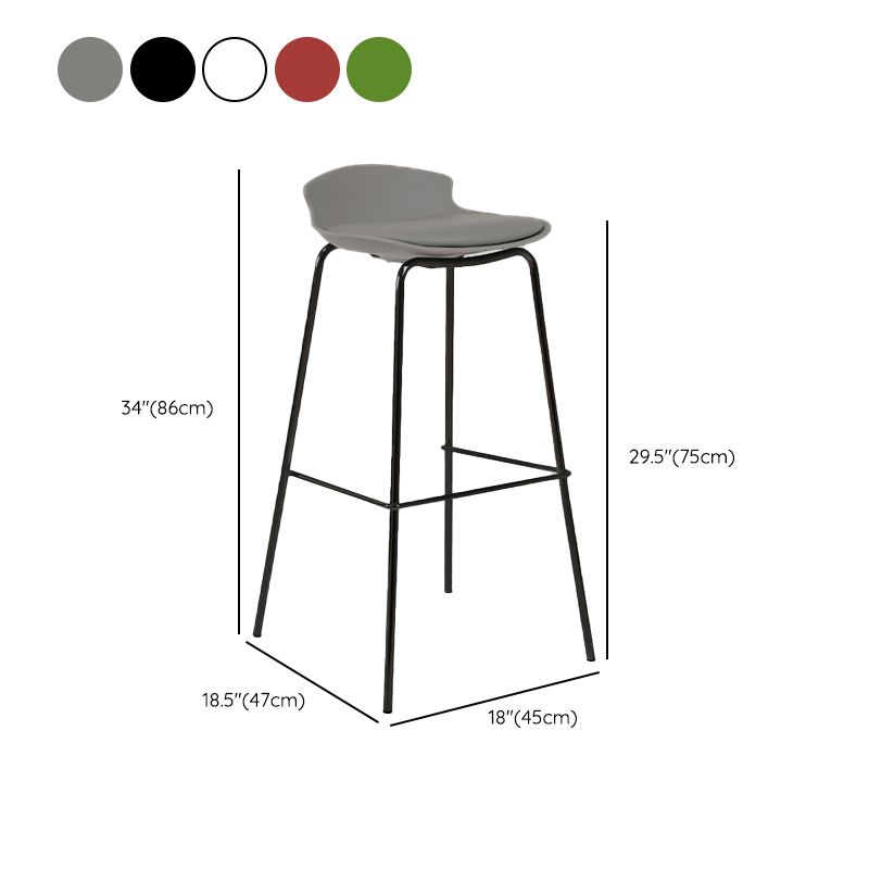 Modern Style Counter Stool Faux Leather Counter-height Stool for Indoor