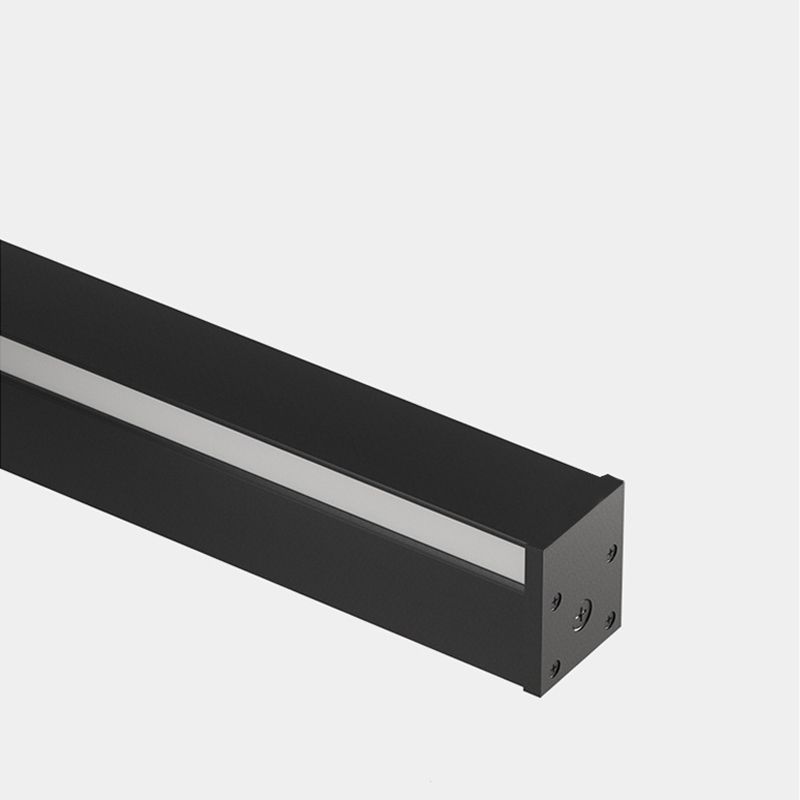 1 Licht linearer Schatten Wandleuchten moderner einfacher Stil Metallwandbeleuchtung in Schwarz