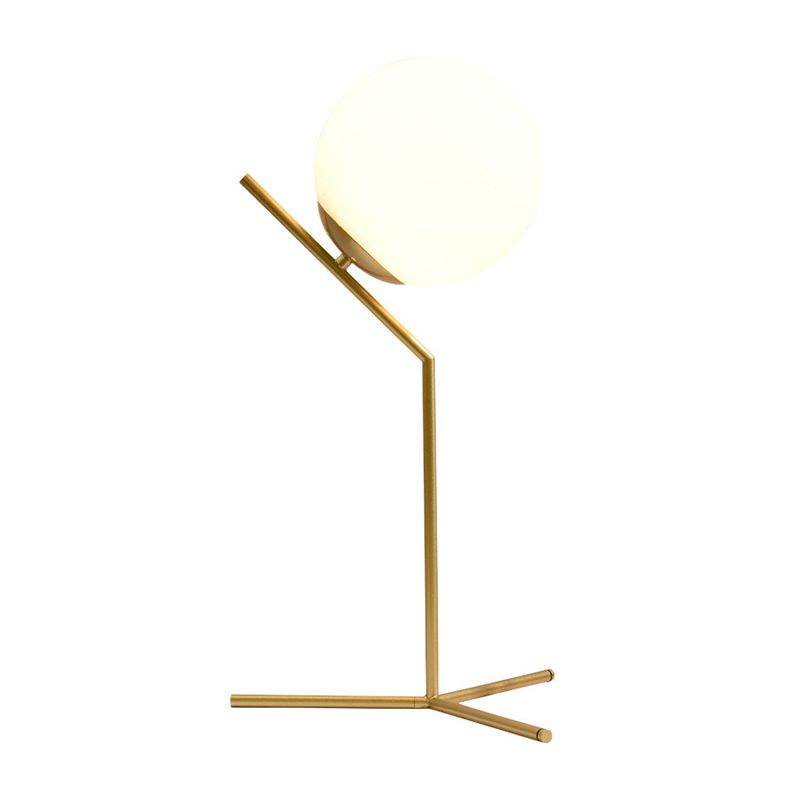 Lampada da comodino globale contemporaneo vetro latte 1 lettura della testa di lettura luce in nero/oro