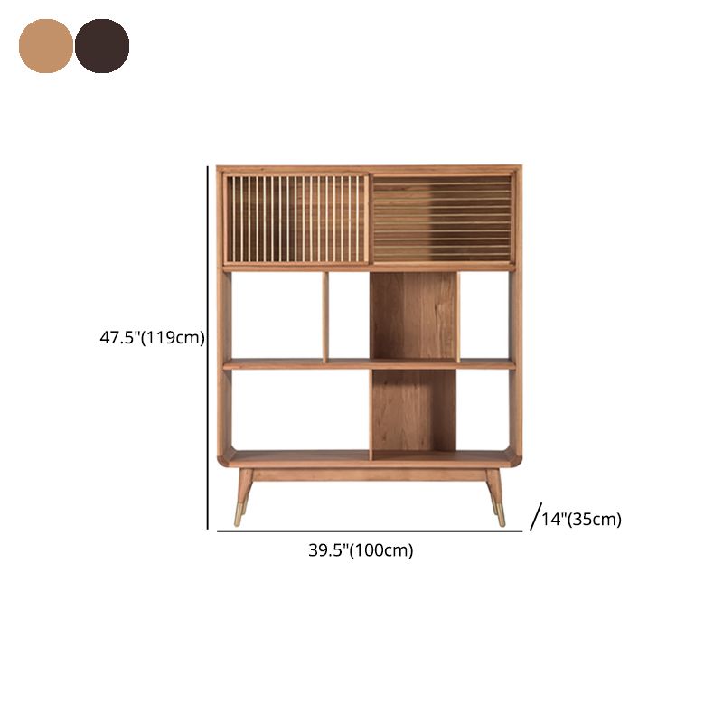 Scandinavian Standard Bookcase Wooden Open Back Bookshelf for Home Office