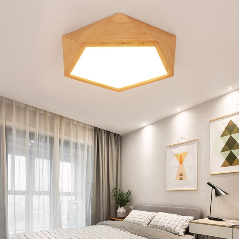 El Pentagono moderno de la madera de montaje de la luz de montaje de la madera de montaje de la madera del techo de