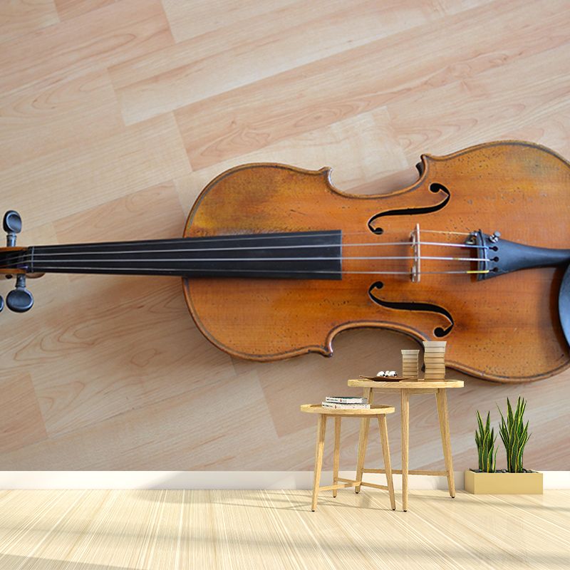 Violin Key Horizontal Photography Guitar Mural Decorative Eco-friendly for Room