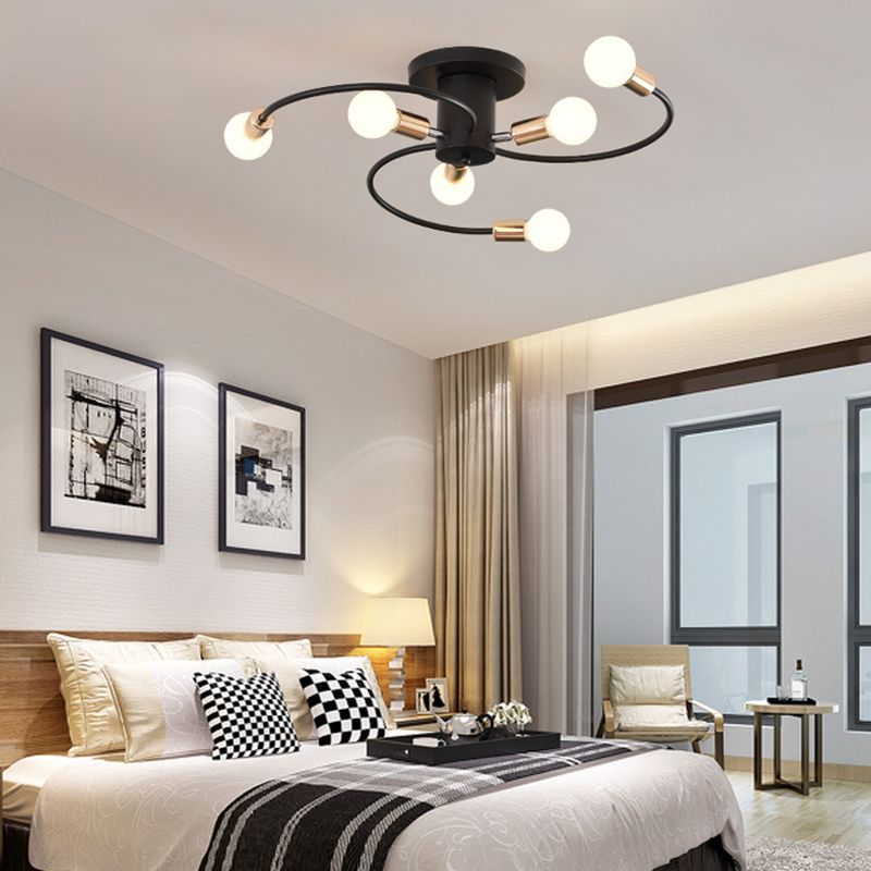 Industrial Ceiling Light Minimalist Flush Mount Light Fixture for Bedroom