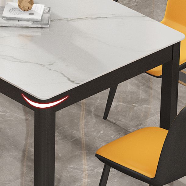 Modern Sintered Stone Dinette Set with Rectangle Table Dining Room Furniture for Dining Room