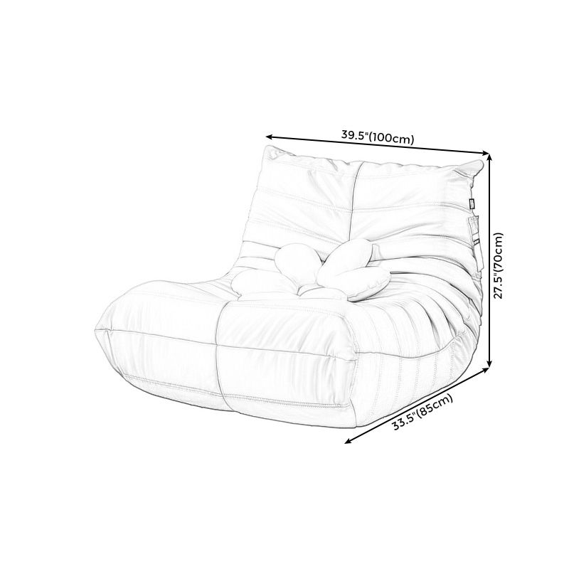 Nordic Caterpillar Lazy Sofa Balcony Designer Net Red Ins Light Luxury Single Leather