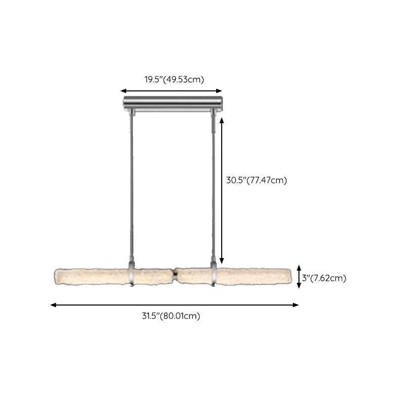 Modern LED Kitchen Island Lighting Ideas Clear Glass Ceiling Pendant Light