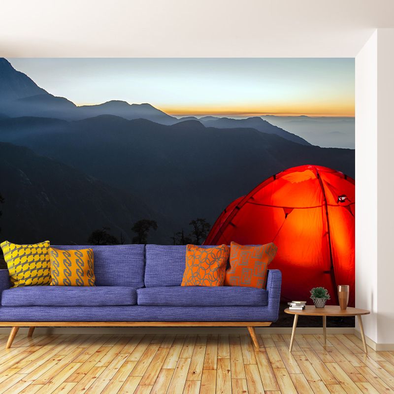 Photography Mountain Wall Mural Bedroom Contemporary Stain Resistant Wallpaper