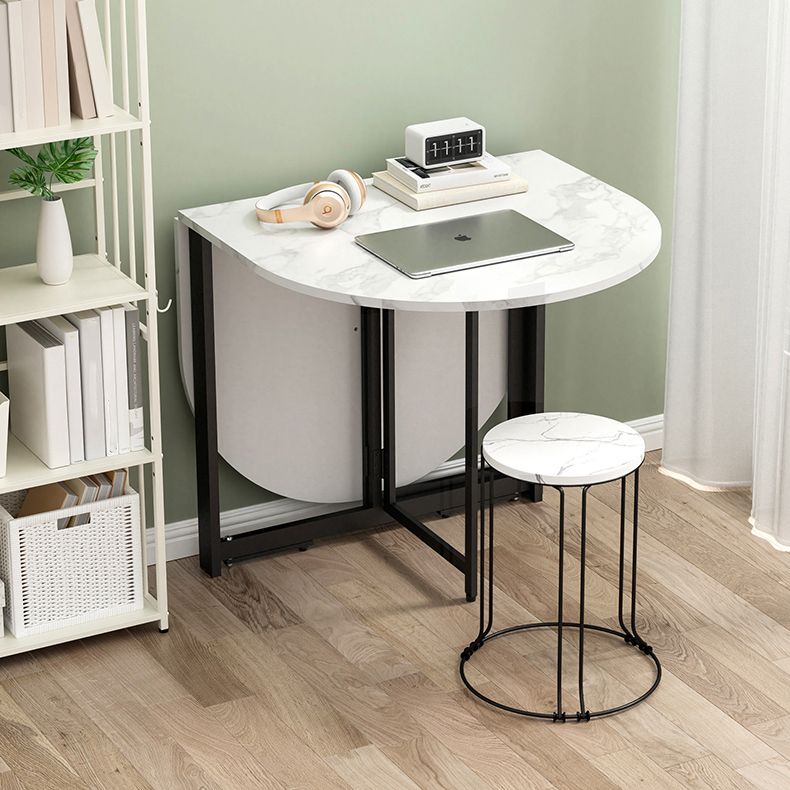 Mesa de comedor de estilo moderno Mesa de comedor ovalada de hoja ovalada para uso doméstico