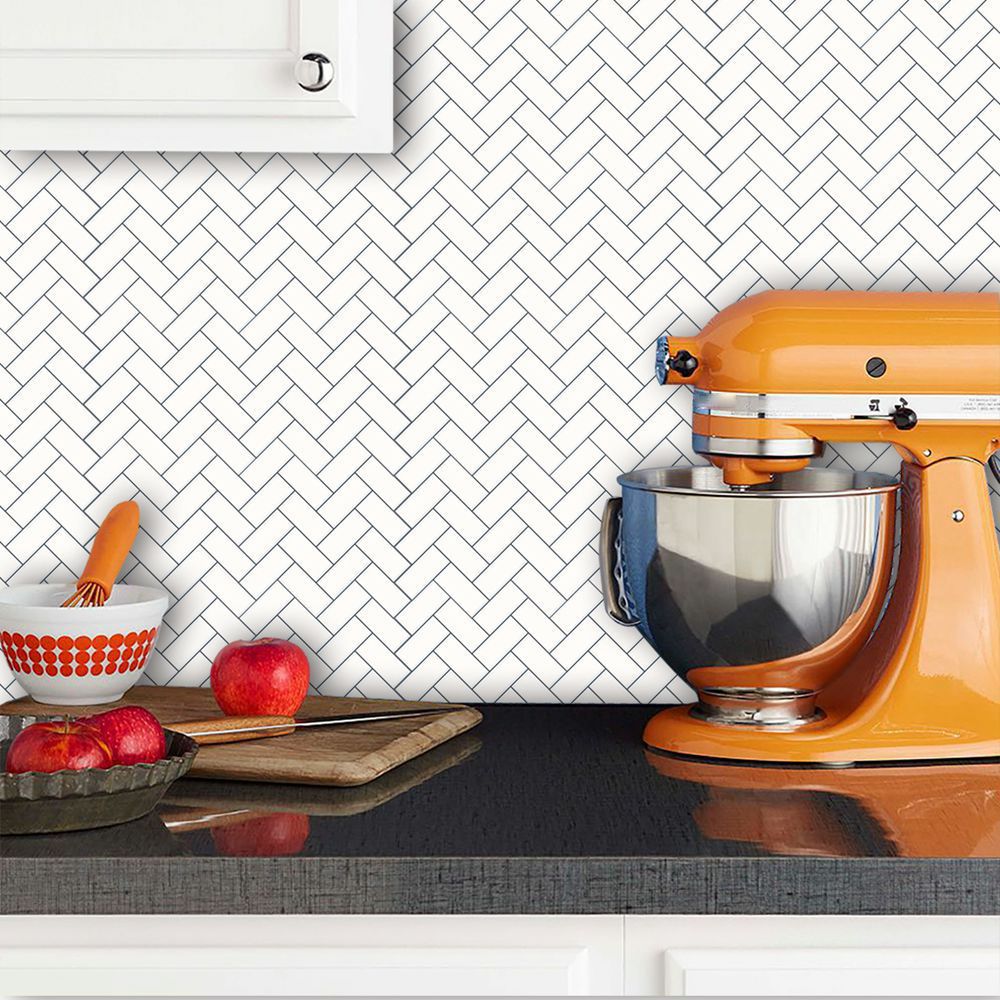 Matte Square Peel & Stick Tile Stone Composite Subway Tile for Kitchen Backsplash