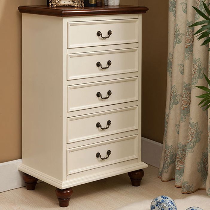 Bedroom Traditional Wooden Storage Chest Vertical Chest with Drawers