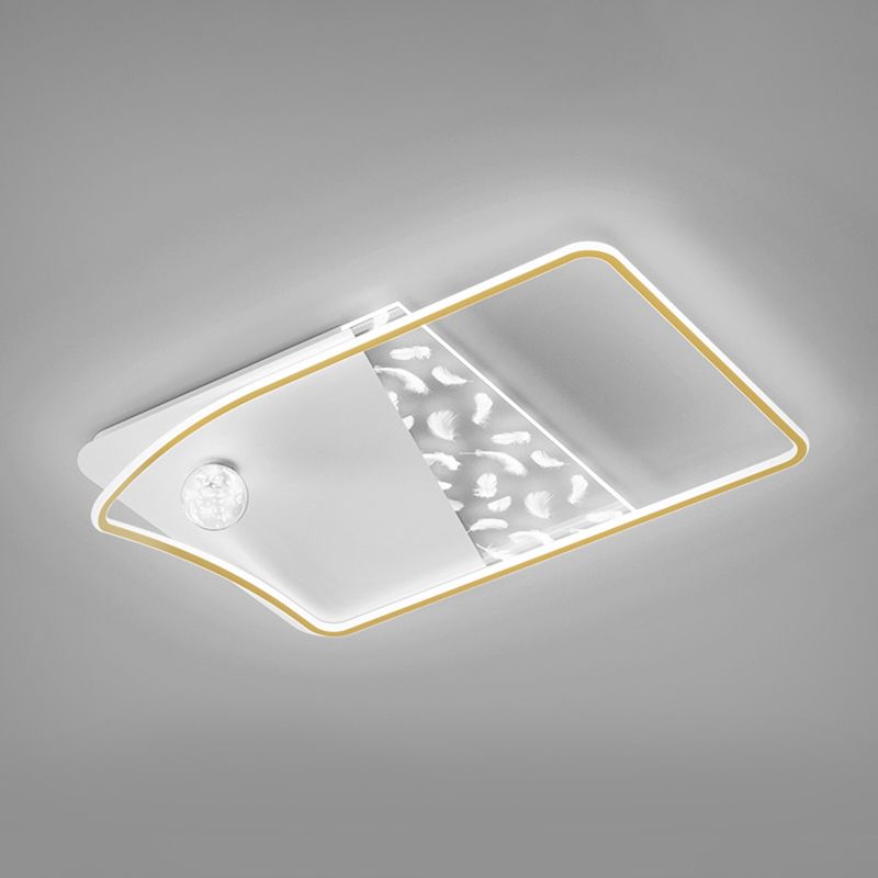 Lignes LED plafonnier style moderne encastré pour salon salle à manger