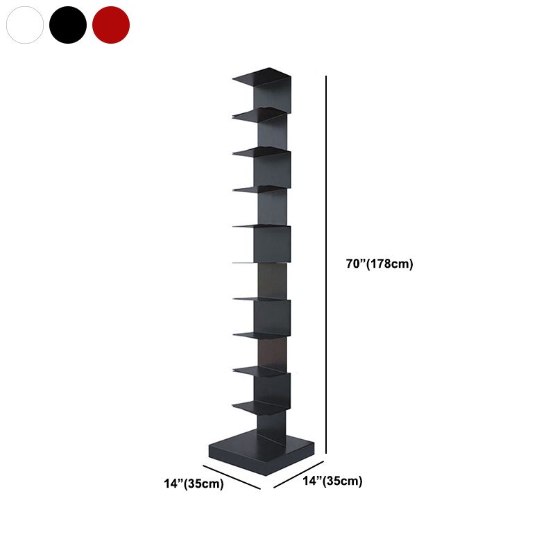 Modem Metal Bookshelf Geometric Shelf Bookshelf for Home Office 13.8" W