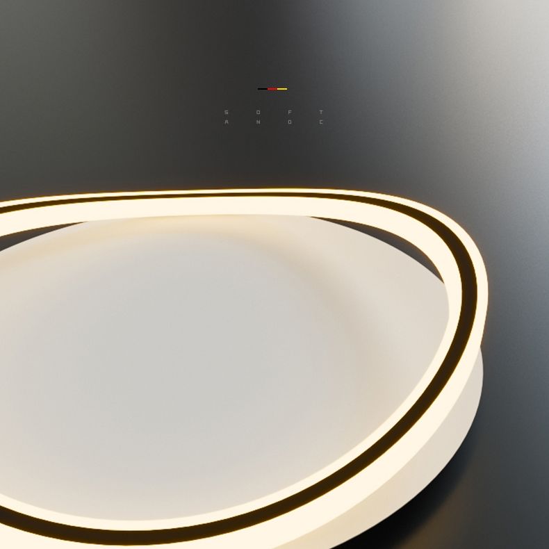 Minimalism Metal LED Flush Mount 1-Light Geometric Ceiling Mounted Light for Bedroom